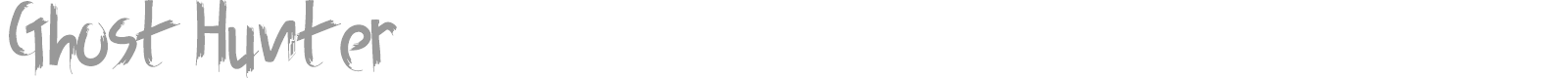 Ghost Hunter font preview